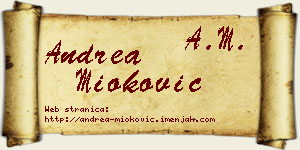 Andrea Mioković vizit kartica